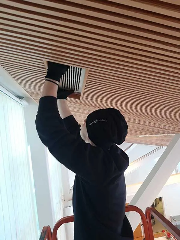 Ilmanvaihtokanavien puhdistus käynnissä